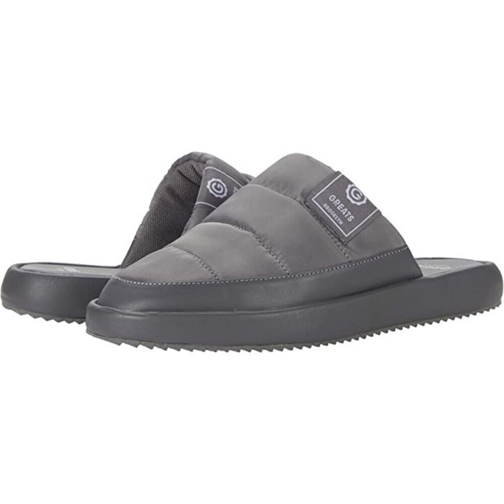 Greats Foster Slippers Women's US 7 Gray Tonal Quilted Comfort Slip-On JOBB1586